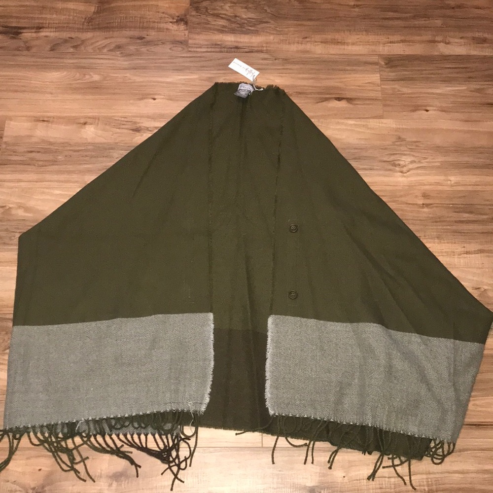 Olive Green Blanket Shaw NWT